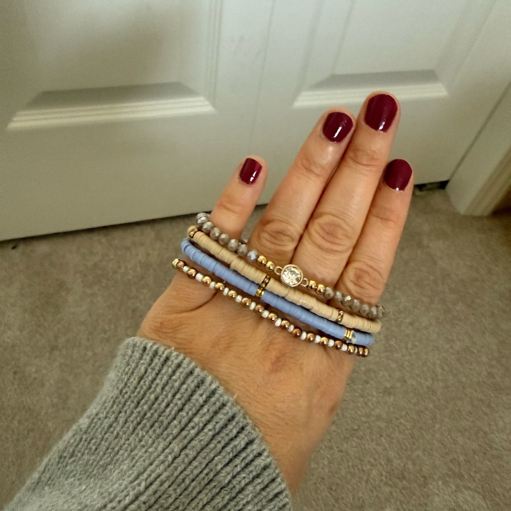 Elegant Multi-Color Beaded Bracelet Set